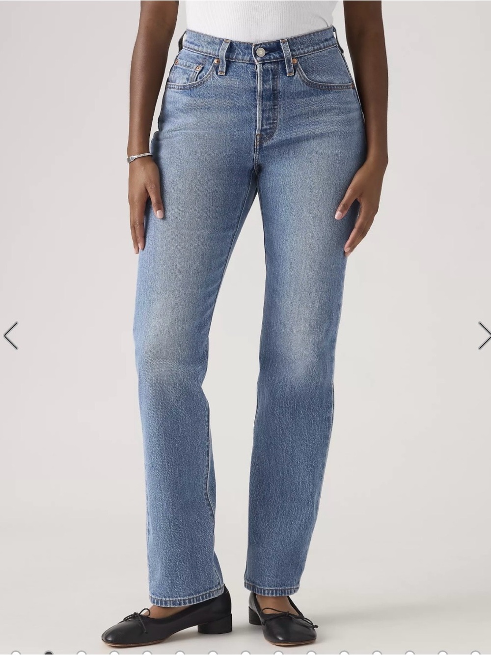 Levi's Straight-Leg Jeans in Light Blue Wash